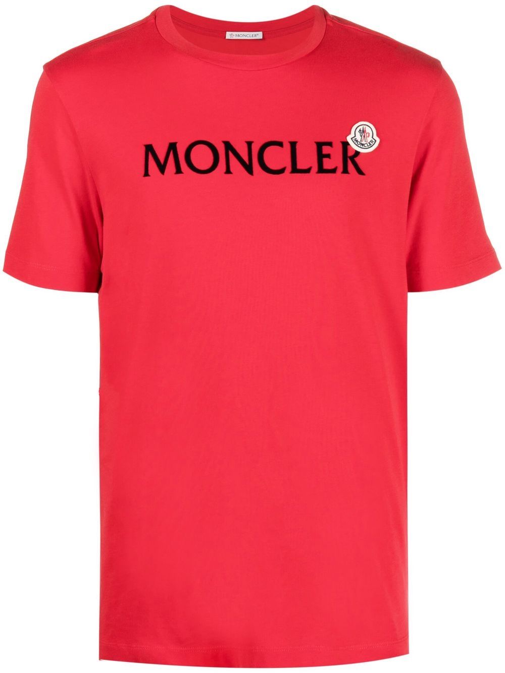 Moncler logo印花短袖T恤 - 红色