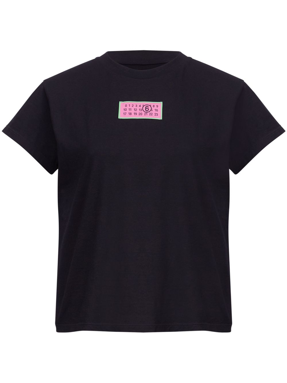 MM6 Maison Margiela 标贴棉T恤 - 黑色
