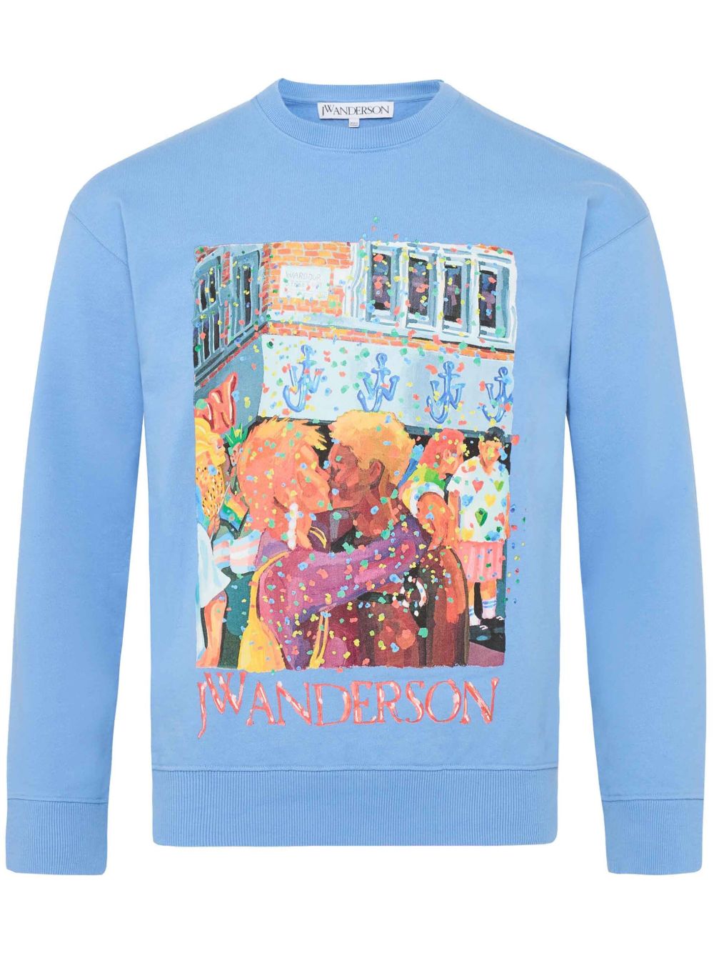 JW Anderson 图案印花卫衣 - 蓝色