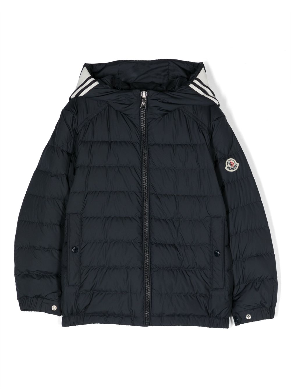 Moncler Enfant Cornour 连帽羽绒夹克 - 蓝色