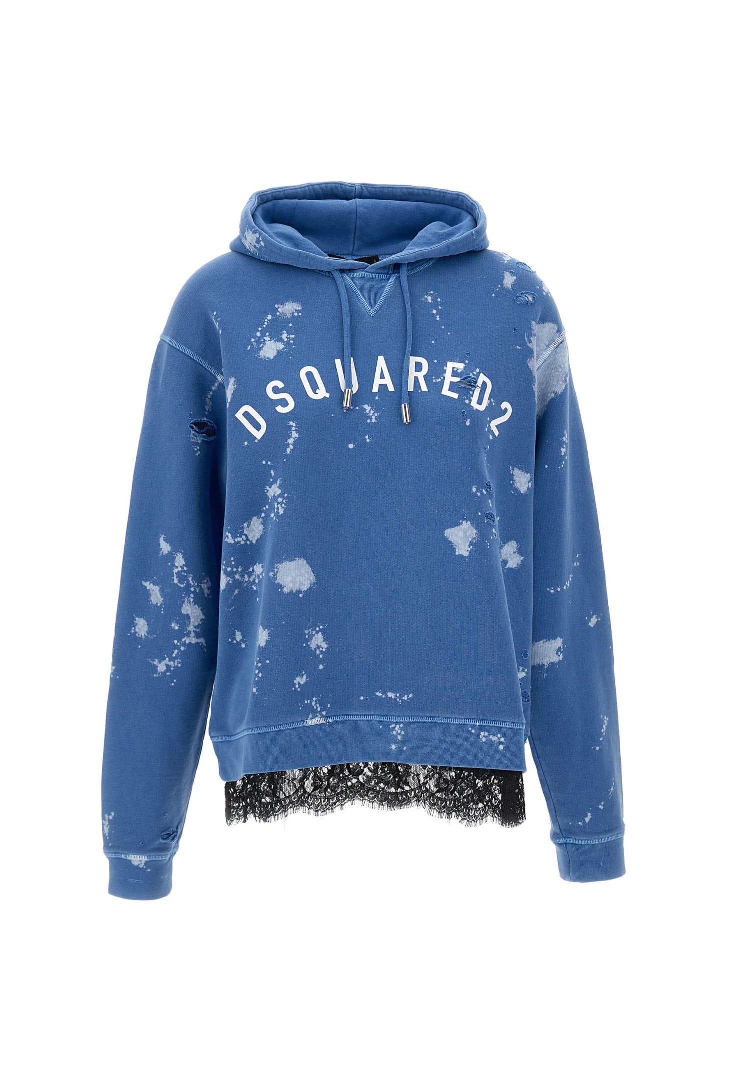 Dsquared2哥特风泡沫连帽卫衣
