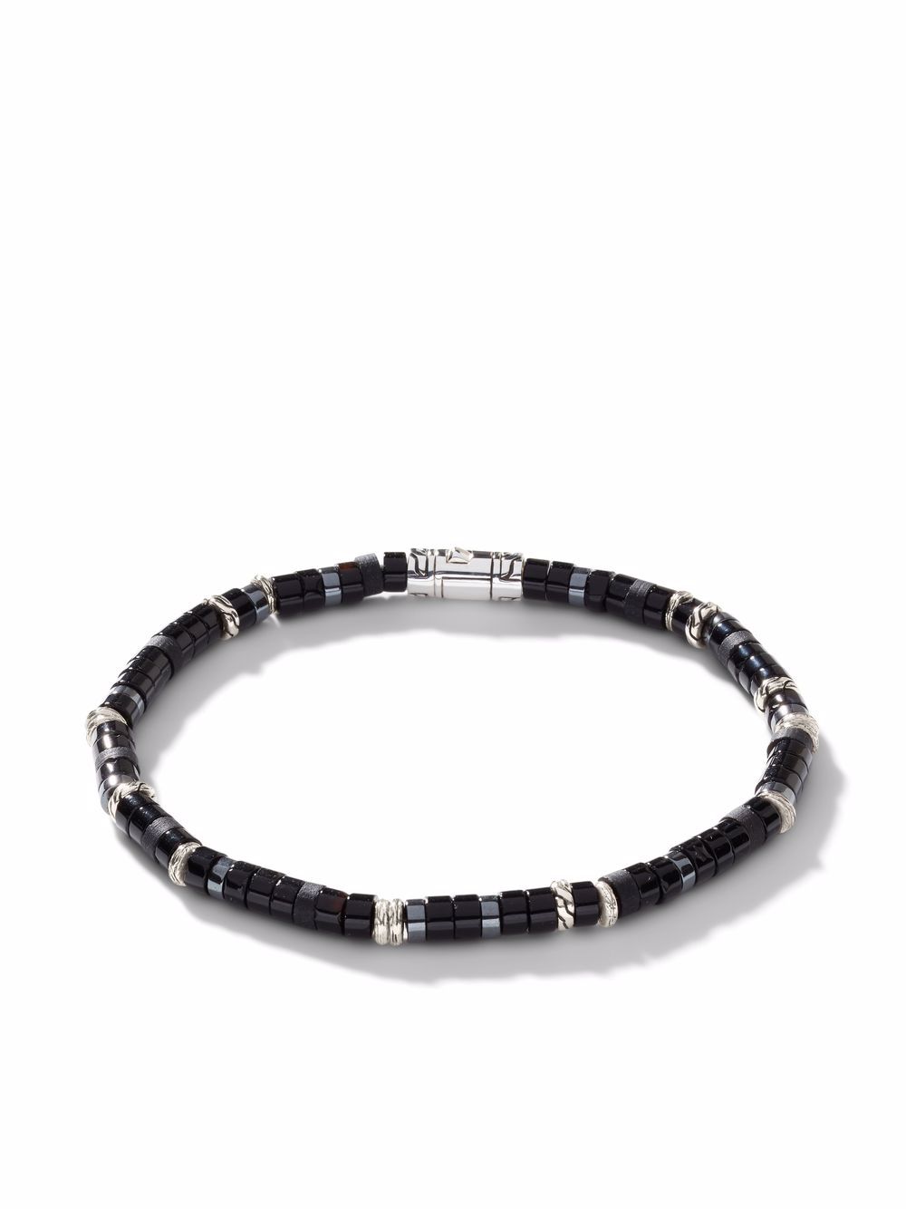John Hardy Classic Chain Heishi Silver 珠饰手链 - 黑色