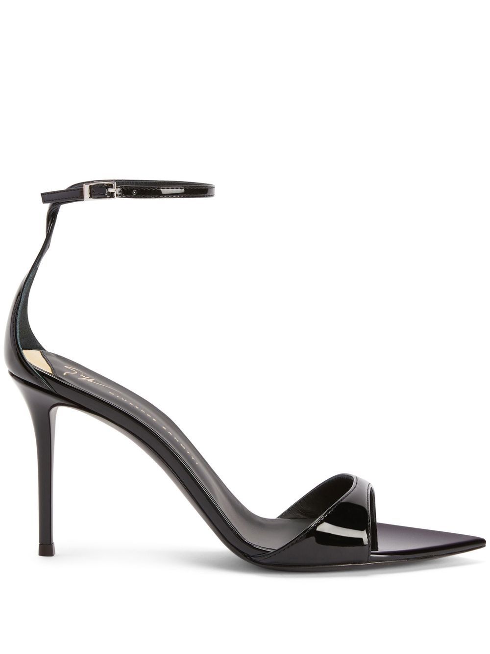 Giuseppe Zanotti Intrigo 皮质凉鞋 - 黑色
