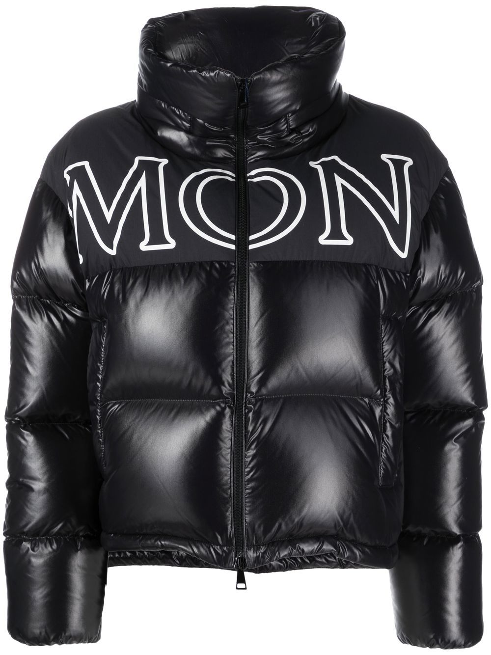 Moncler 盟可睐 Gers logo印花蓬松夹克 - 黑色