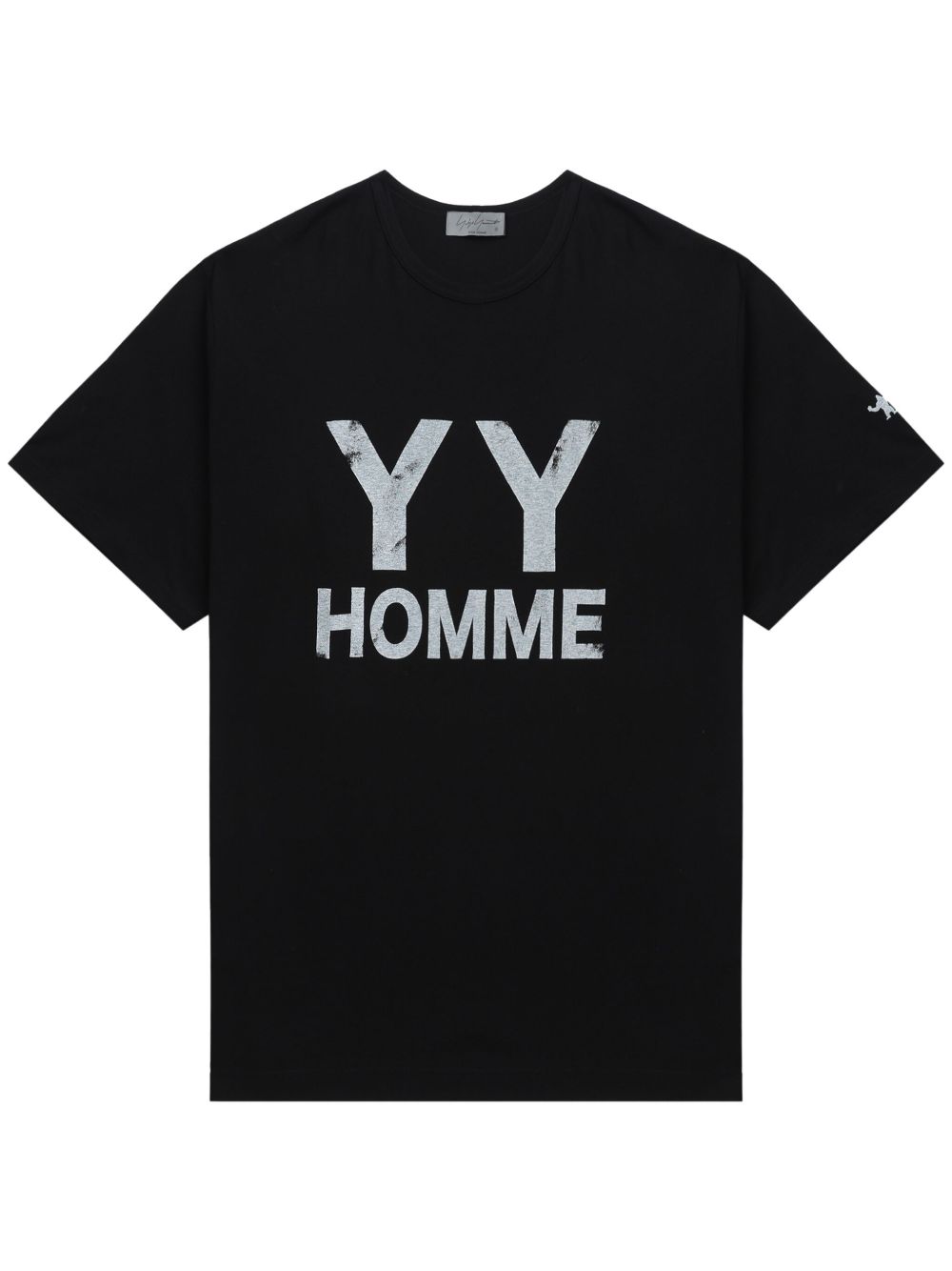 Yohji Yamamoto logo印花棉T恤 - 黑色