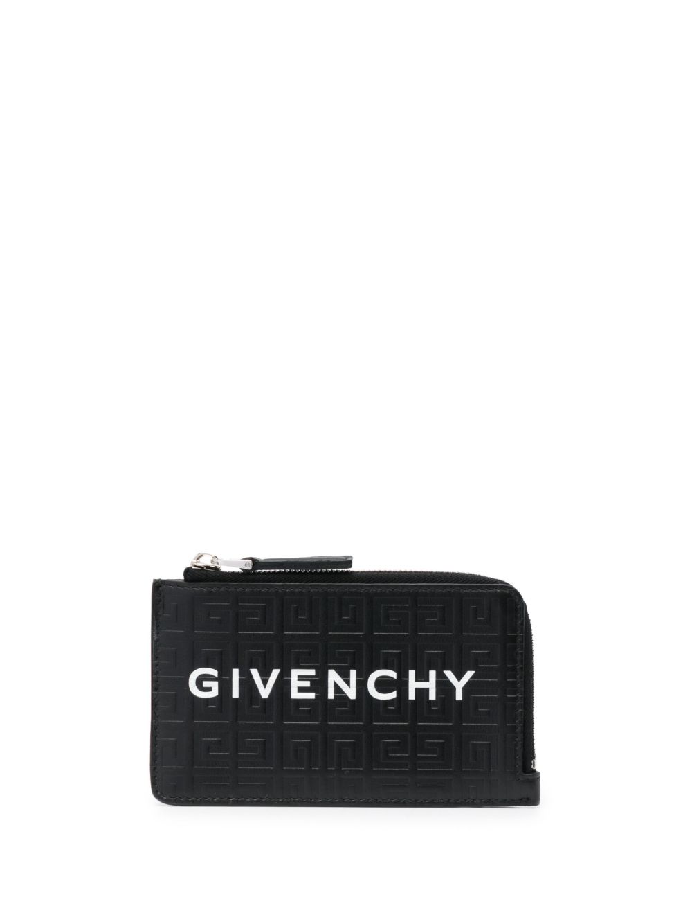 Givenchy 经典logo提花皮质钱包 - 黑色