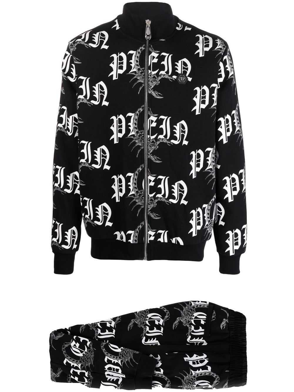 Philipp Plein 图案印花运动套装 - 黑色
