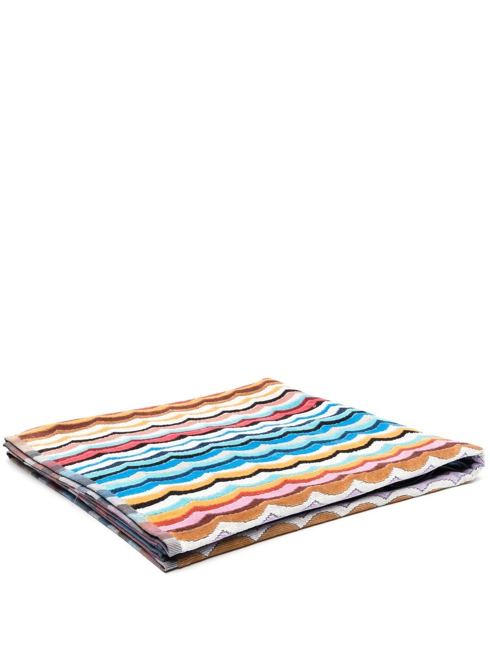 Missoni Home Beverly logo印花沙滩毛巾 - 红色