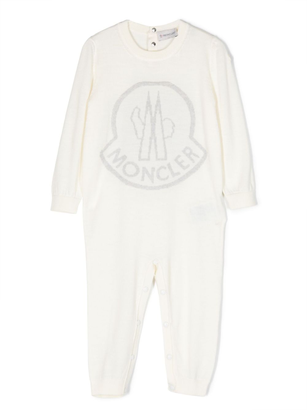 Moncler Enfant logo印花连体衣 - 白色