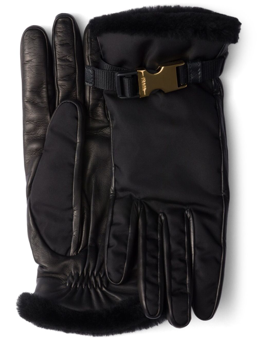 Prada Re-Nylon 手套 - 黑色