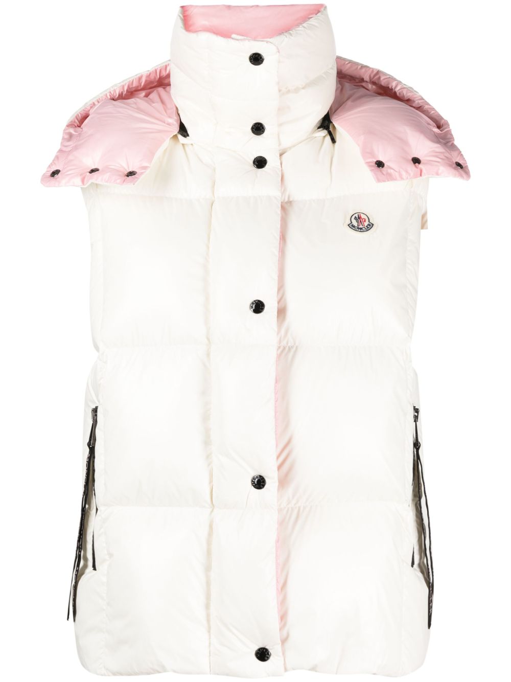 Moncler Luzule 标贴填充马甲 - 白色