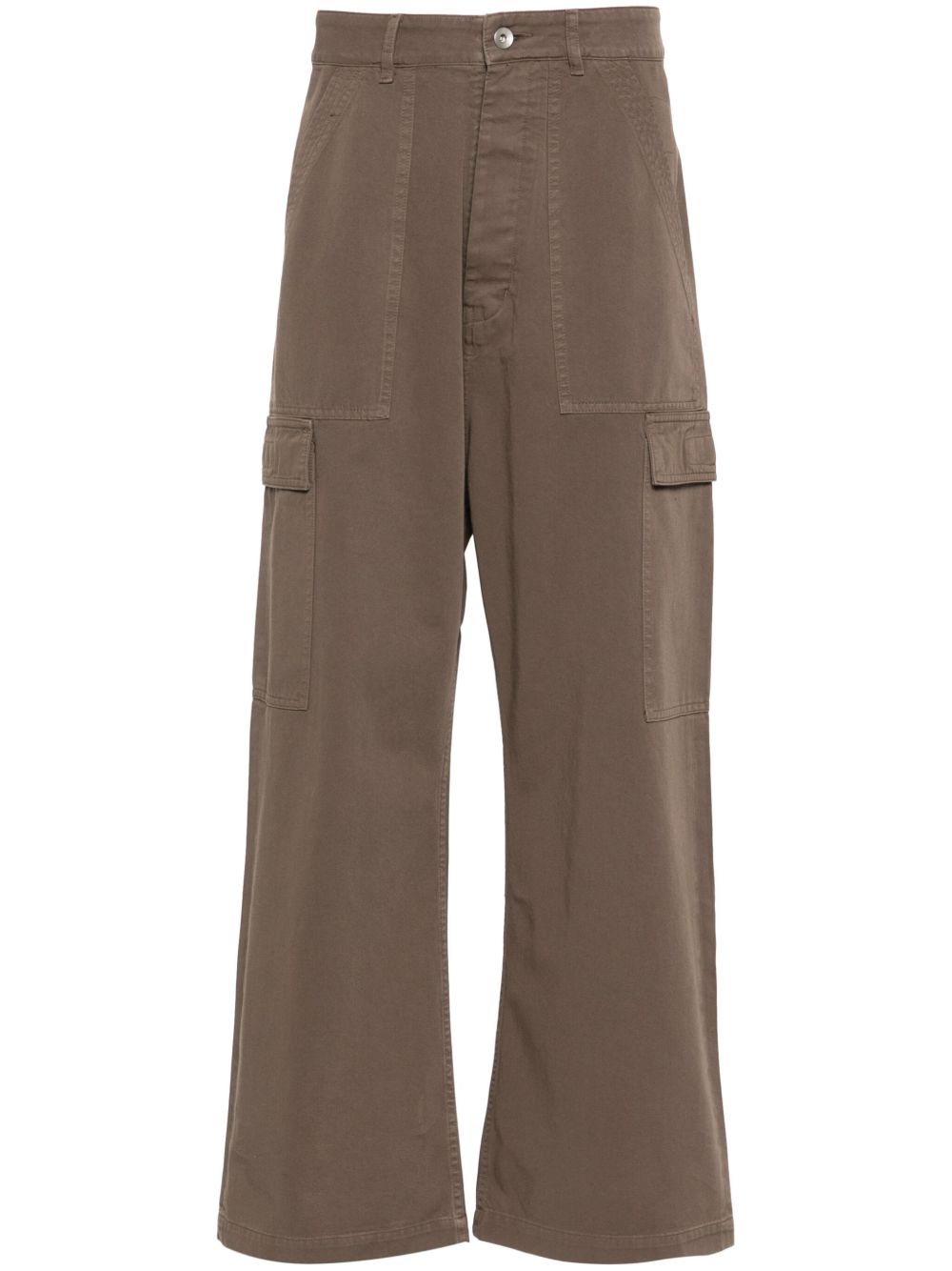 Rick Owens DRKSHDW 经典棉工装裤 - 褐色