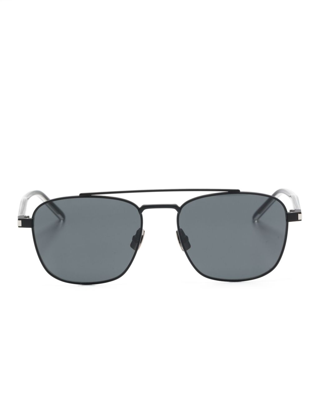 Saint Laurent 飞行员镜框太阳眼镜 - 灰色