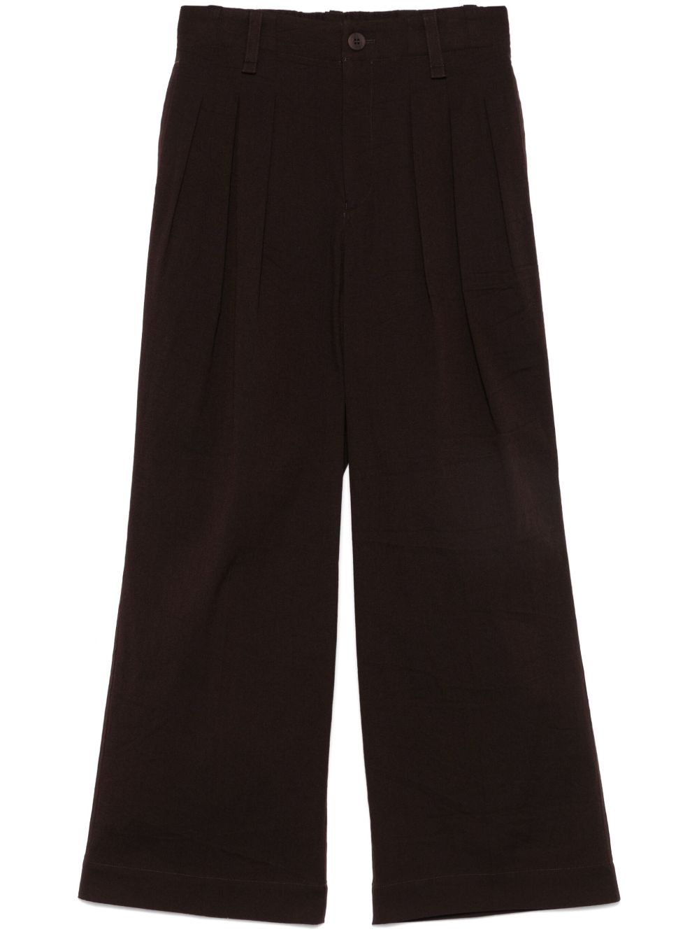 Issey Miyake Enclothe 长裤 - 褐色