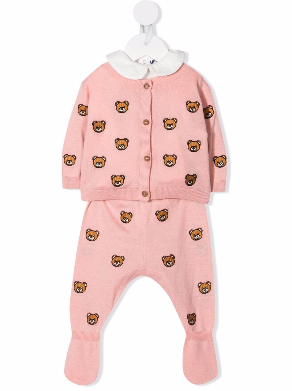 Moschino Kids Teddy Bear 印花睡衣 - 白色