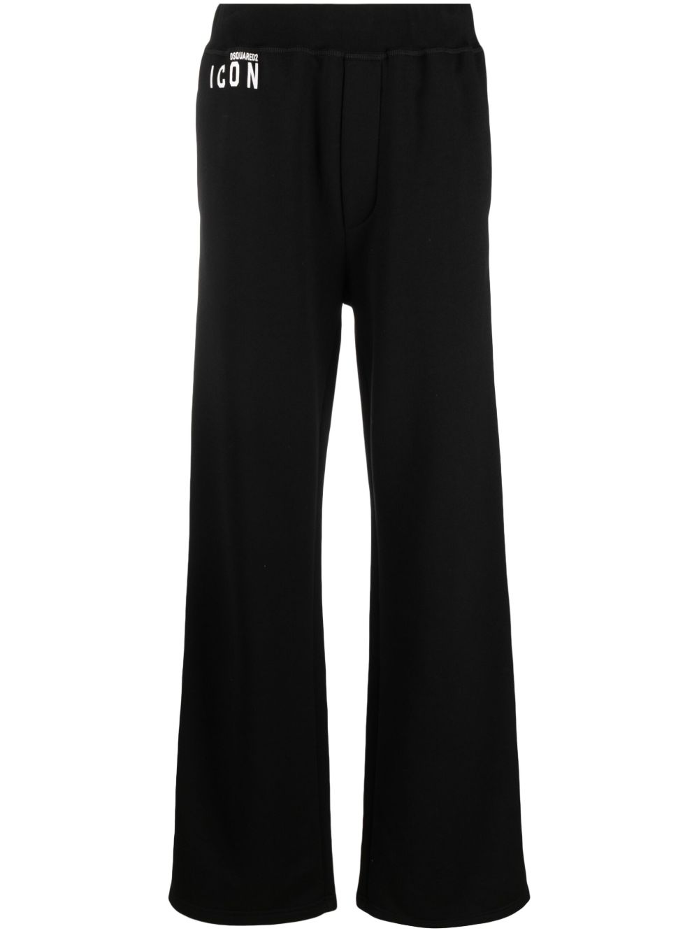 DSQUARED2 Icon 印花棉运动裤 - 黑色