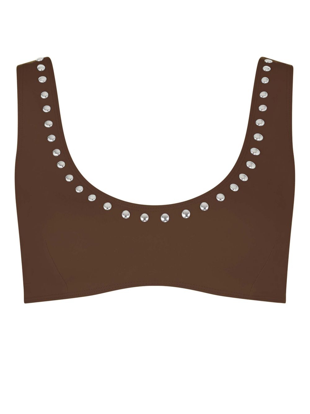 Let's Swim studded bikini top - 褐色