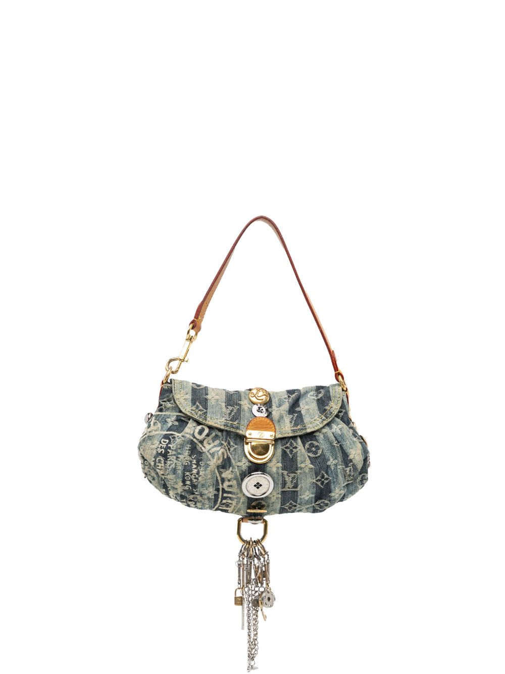 Louis Vuitton Pre-Owned Monogram Pleaty Raye 迷你牛仔单肩包（1990-2023年典藏款） - 蓝色