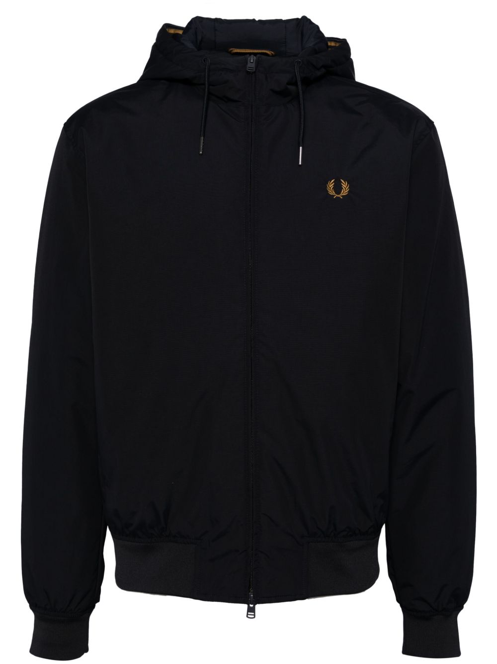 Fred Perry logo刺绣拉链夹克 - 蓝色