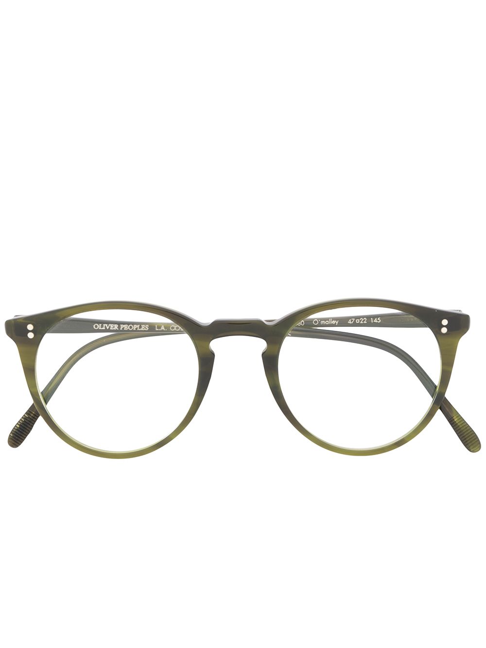 Oliver Peoples 圆框眼镜 - 绿色