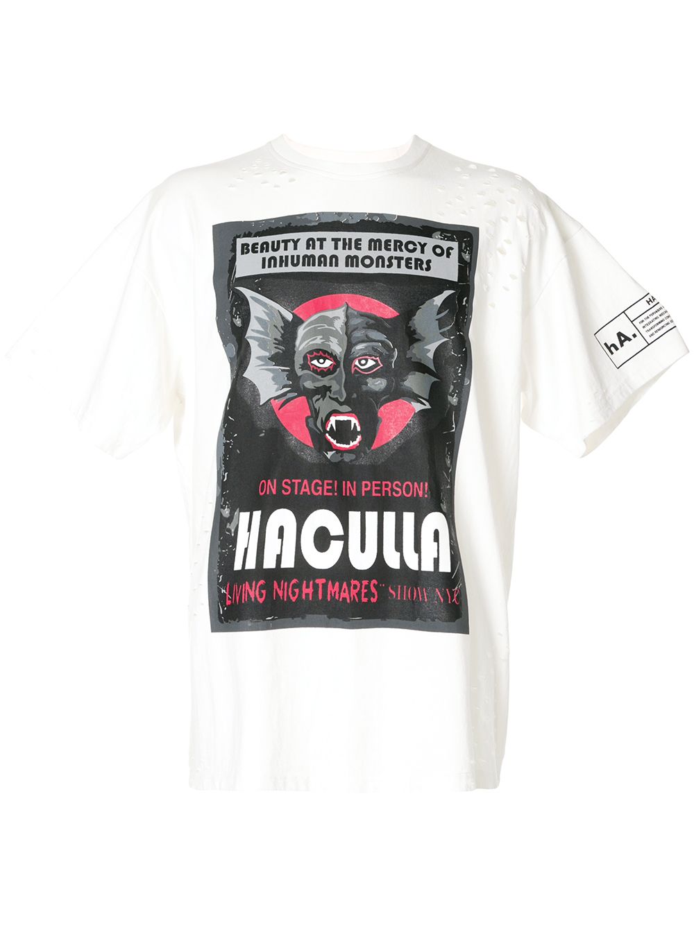 Haculla logo怪物印花T恤 - 白色
