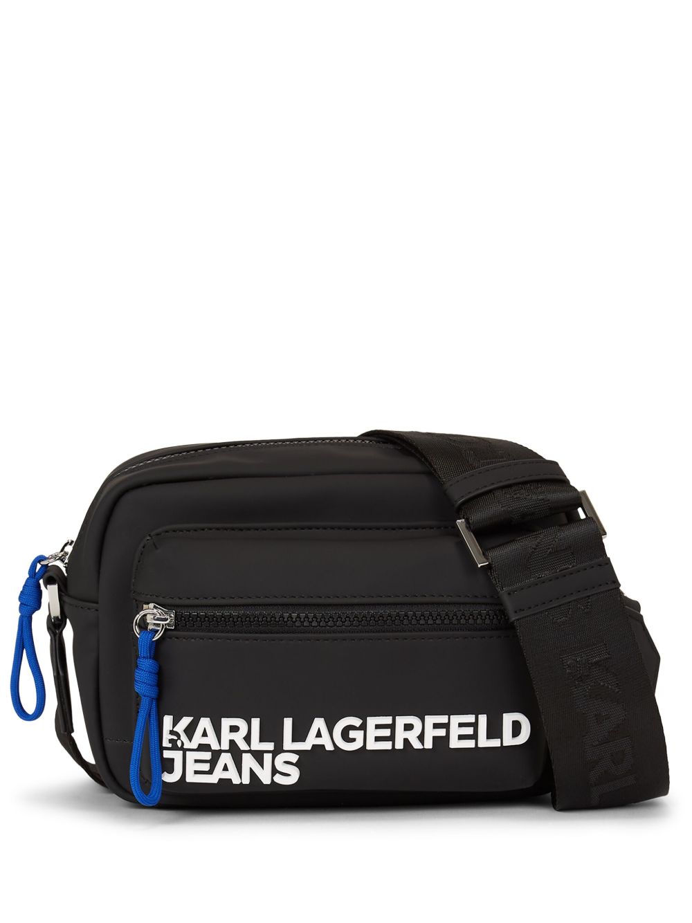 Karl Lagerfeld Jeans 功能性涂层斜挎包 - 黑色