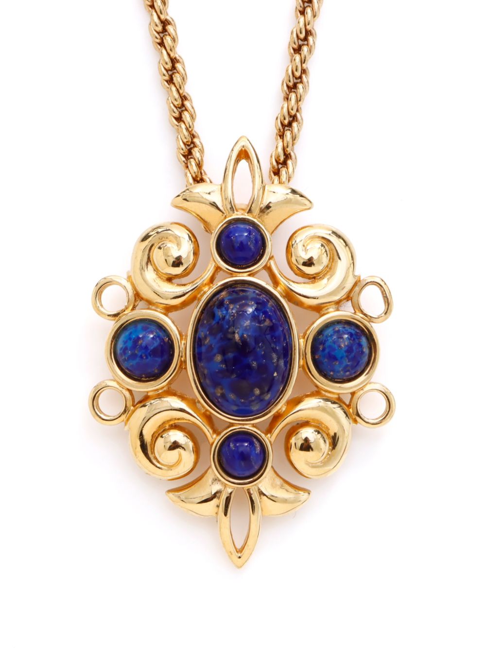 Christian Dior Pre-Owned 宝石吊饰项链 - 金色