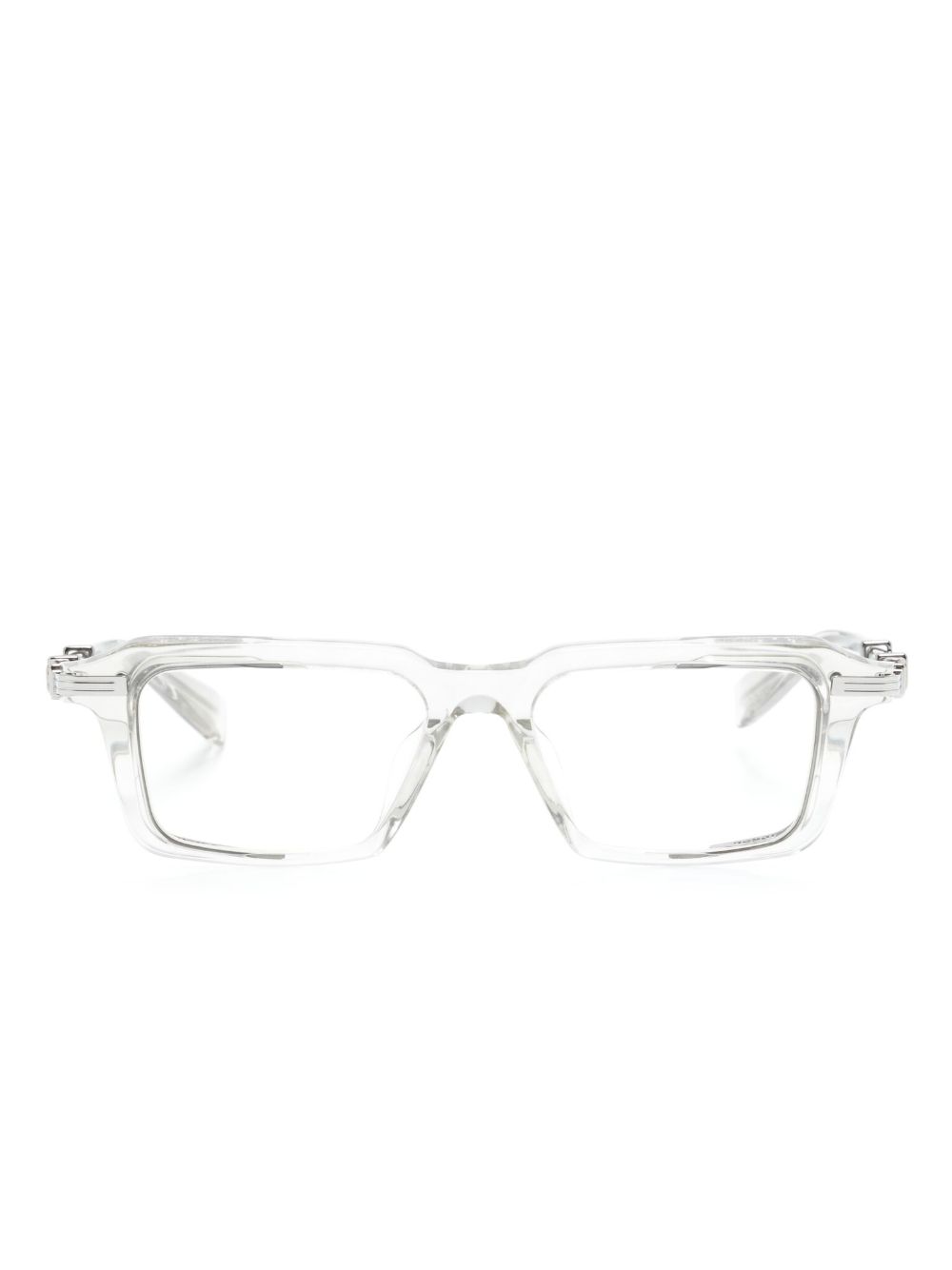 Balmain Eyewear 透明方框眼镜 - 灰色
