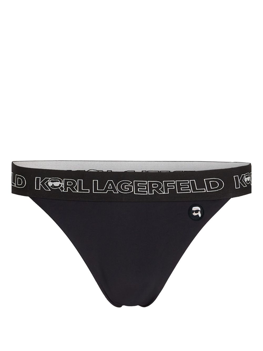 Karl Lagerfeld Ikon 比基尼三角裤 - 黑色