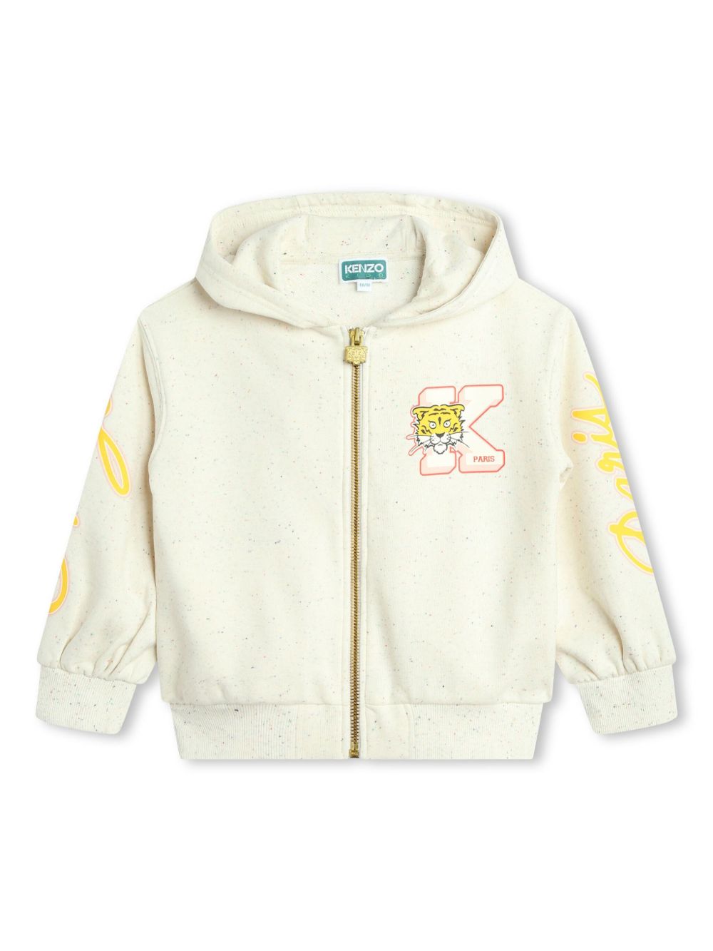 Kenzo Kids Tiger Head logo拉链开衫 - 中性色
