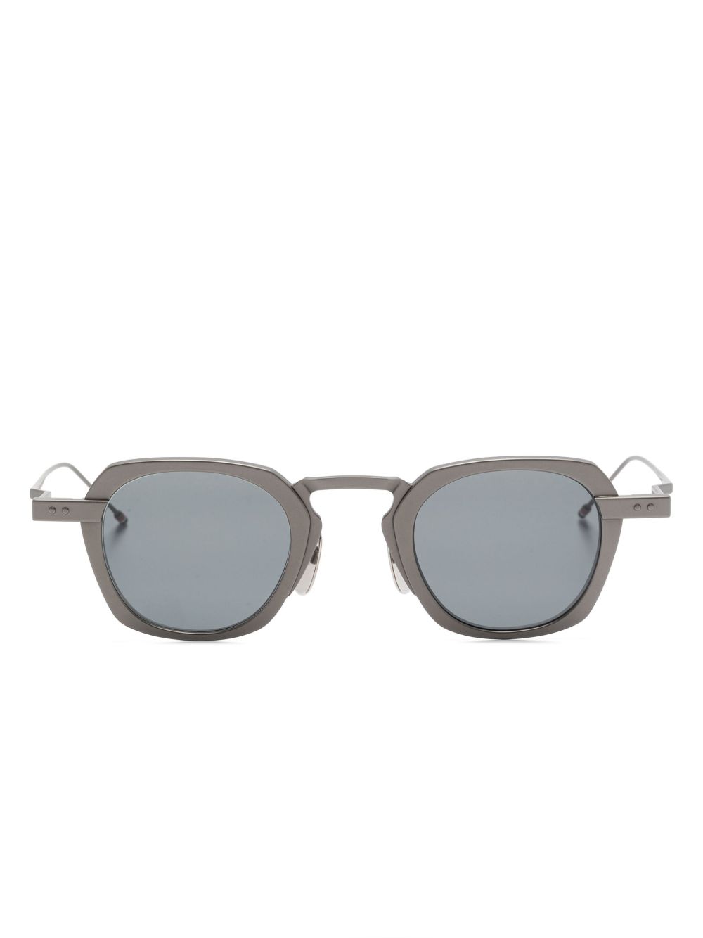 Thom Browne Eyewear 圆框太阳眼镜 - 银色