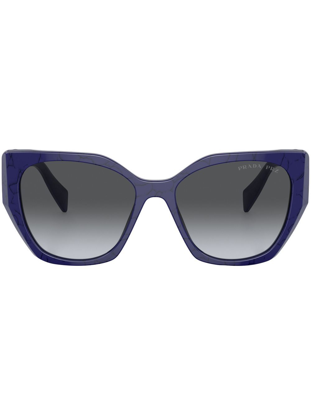 Prada Eyewear logo猫眼框太阳眼镜 - 蓝色
