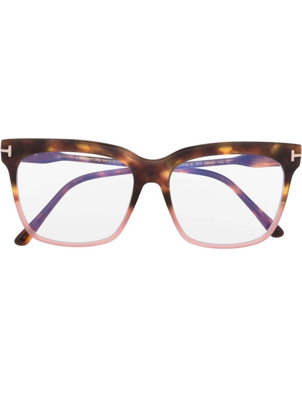 TOM FORD Eyewear Wayfarer 镜框眼镜 - 褐色