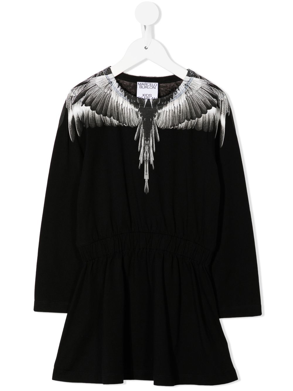 Marcelo Burlon County Of Milan Kids Icon Wings 棉连衣裙 - 黑色