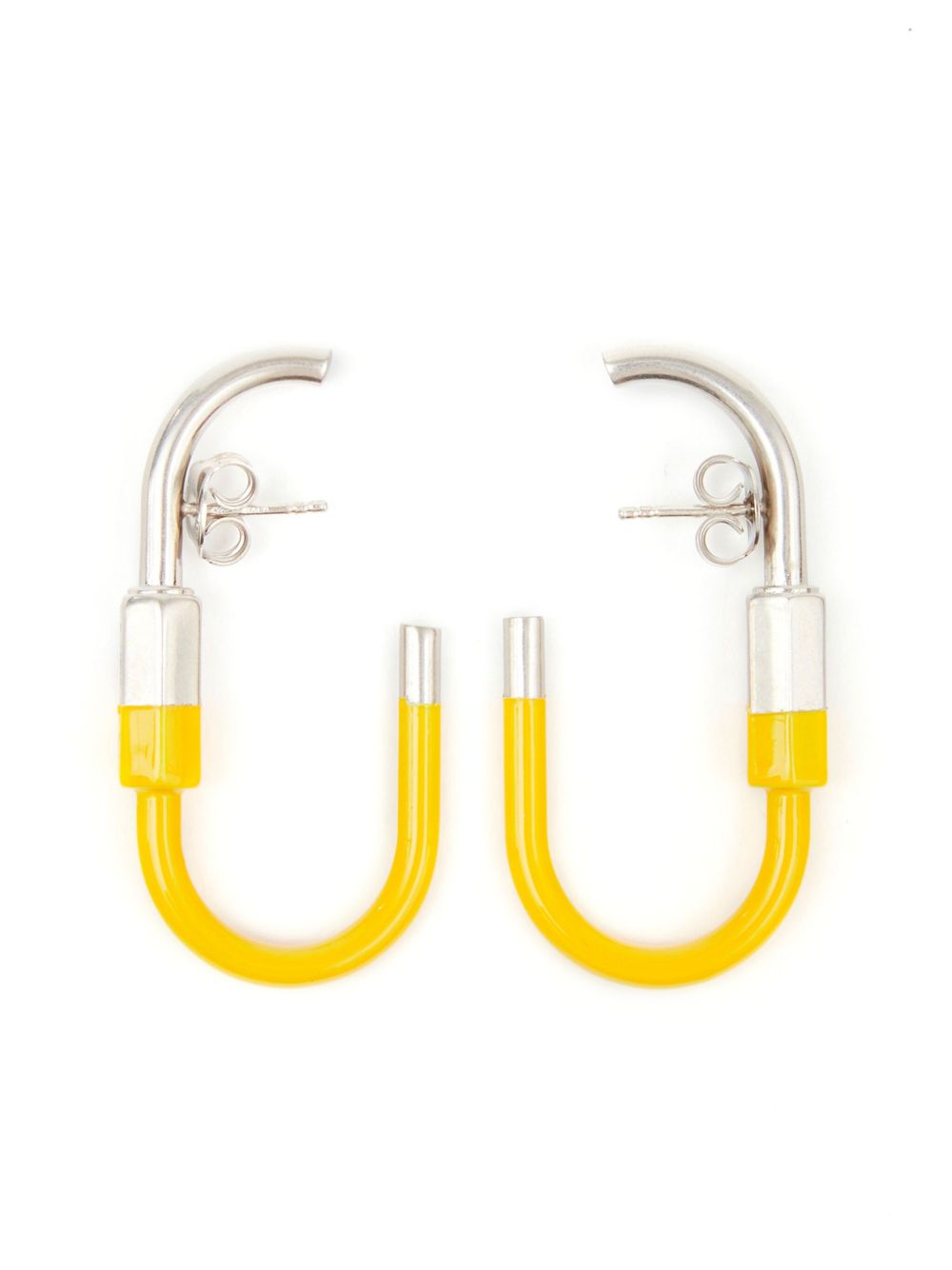 MM6 Maison Margiela Carabiner 圆形耳环 - 黄色