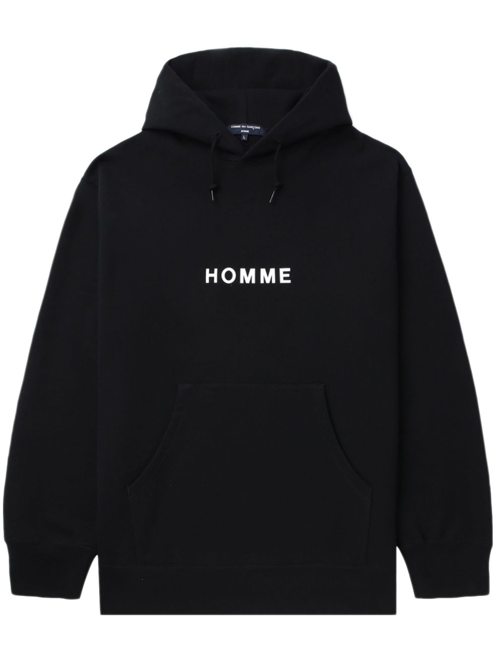 Comme des Garçons Homme Homme 印花棉连帽衫 - 黑色