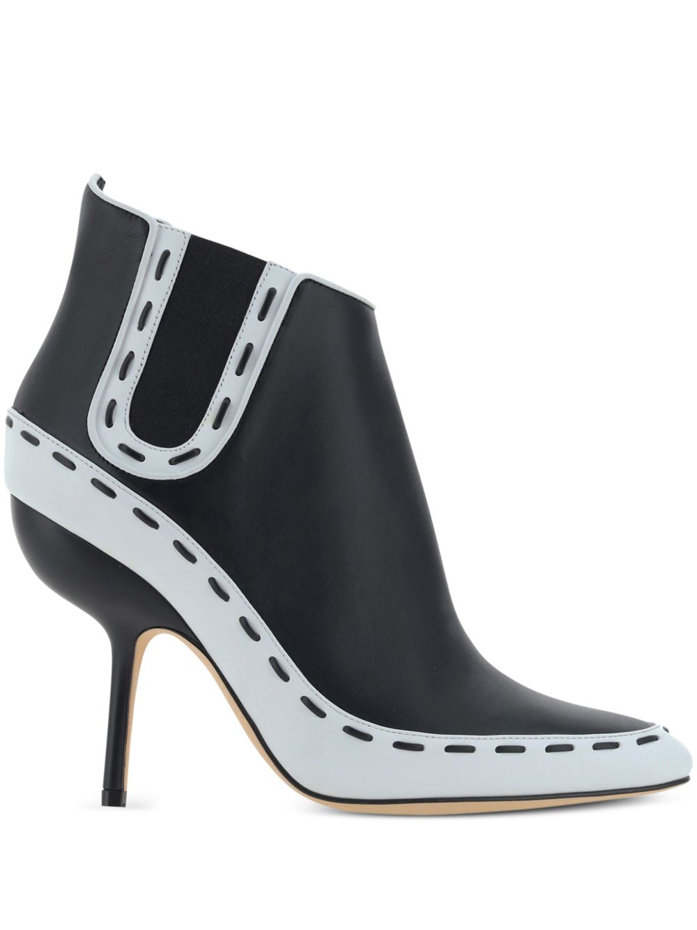 Manolo Blahnik Rizas 高跟及踝靴（10.5厘米） - 黑色