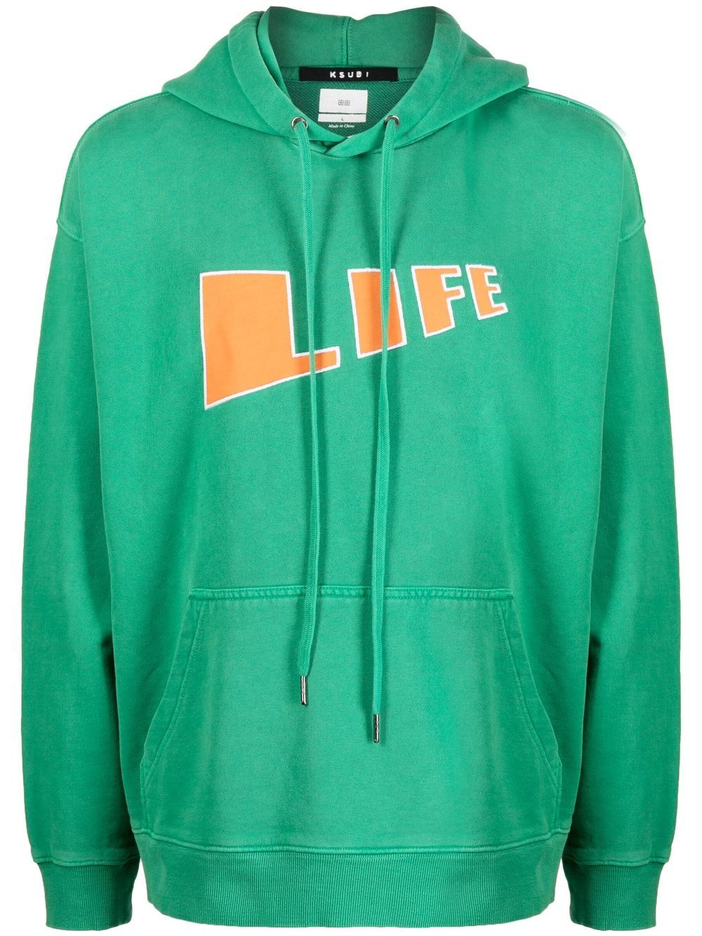 Ksubi Life 棉抽绳连帽衫 - 绿色
