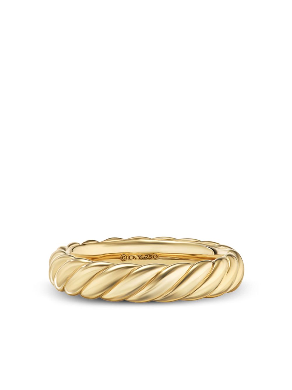 David Yurman 18K黄金雕塑感粗圈环戒指 - 金色
