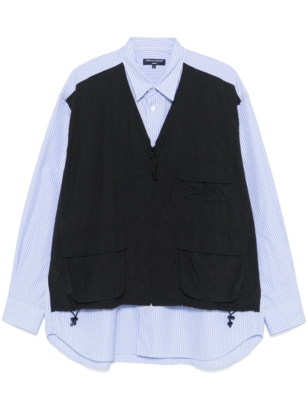 Comme des Garçons Homme 条纹衬衫 - 蓝色