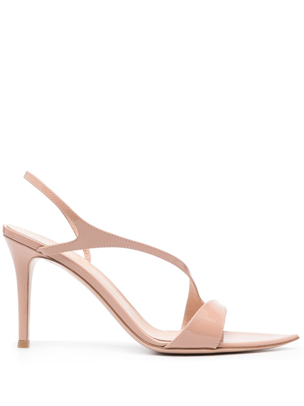 Gianvito Rossi Mayfair 高跟皮质凉鞋 - 中性色