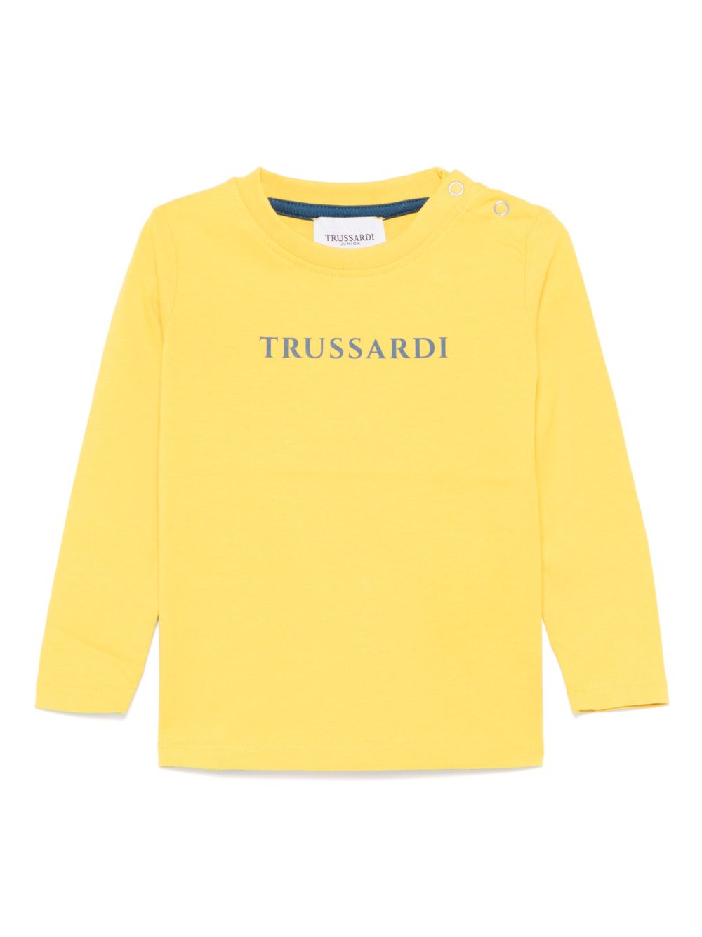 TRUSSARDI JUNIOR logo印花T恤 - 黄色