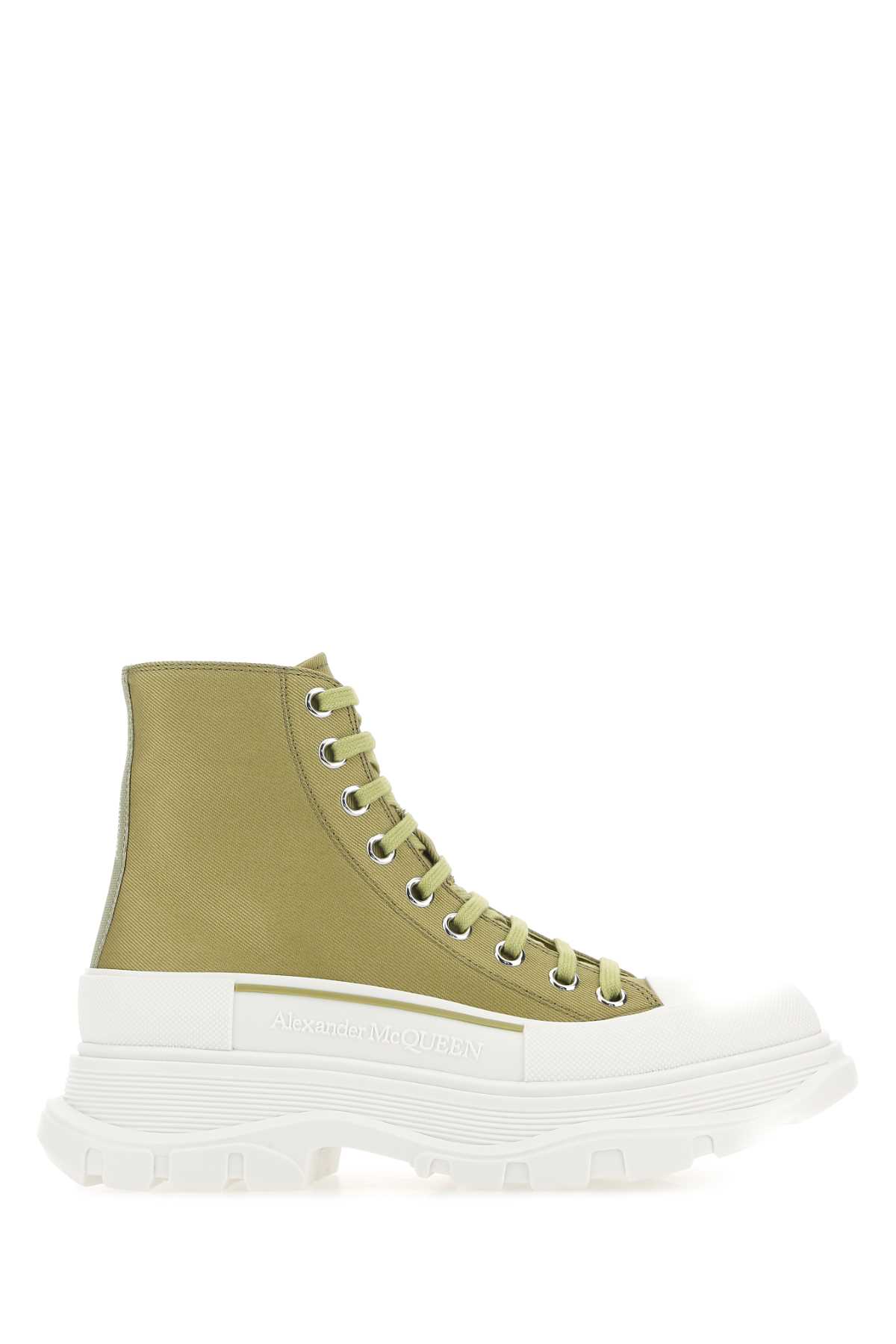 Alexander McQueen 橄榄绿帆布Tread Slick运动鞋