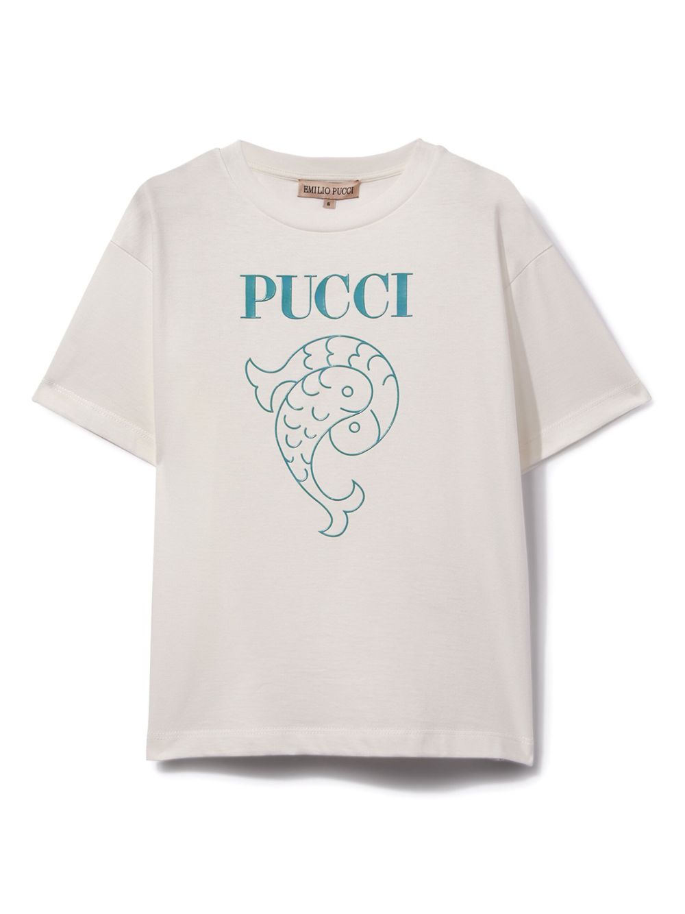 PUCCI Junior Pesci 印花T恤 - 白色