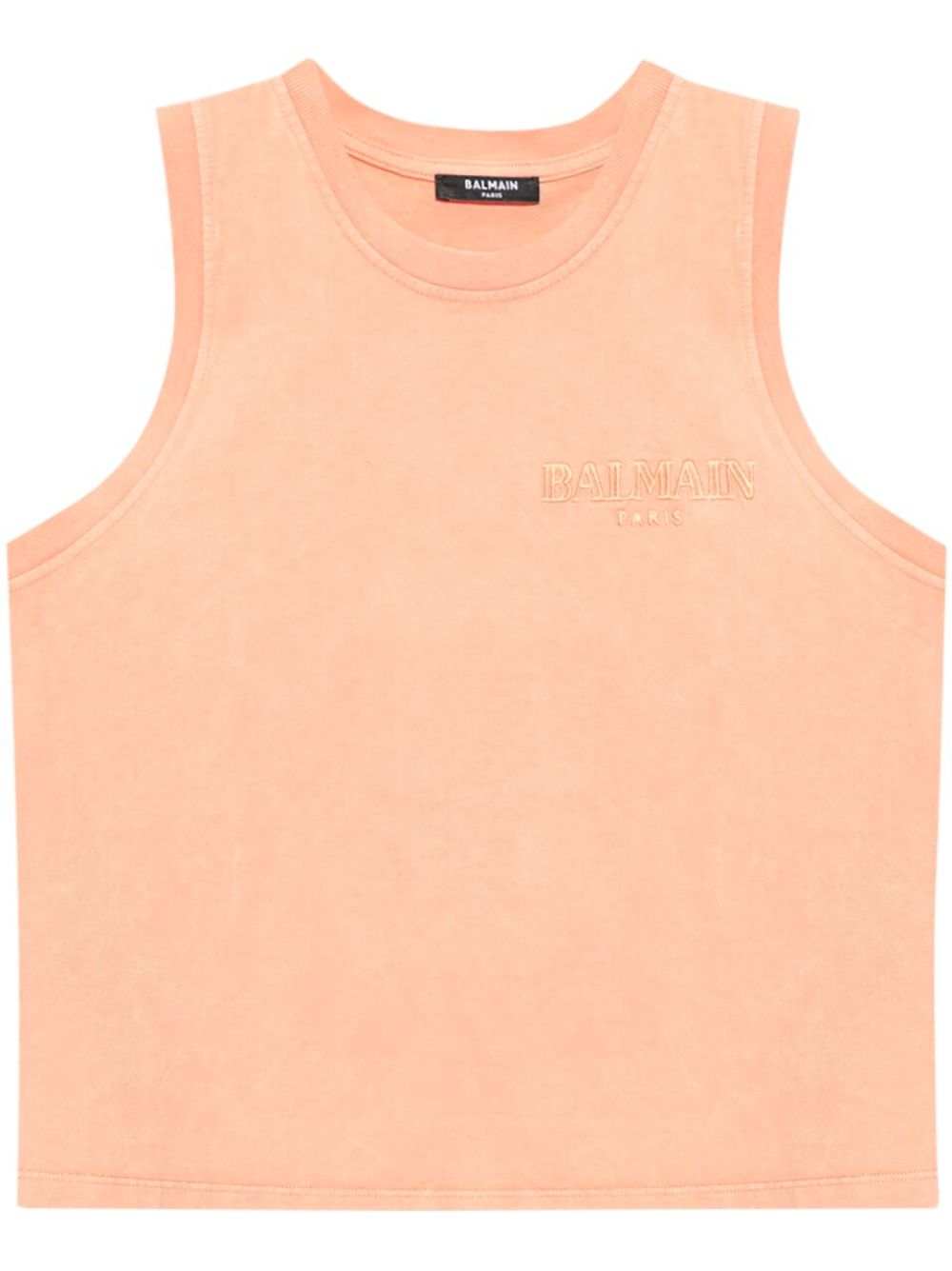 Balmain logo刺绣棉棉马甲 - 粉色