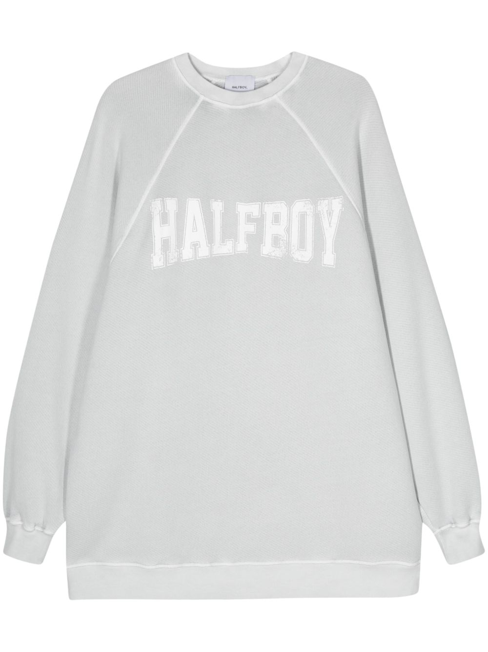 Halfboy logo印花棉卫衣 - 蓝色