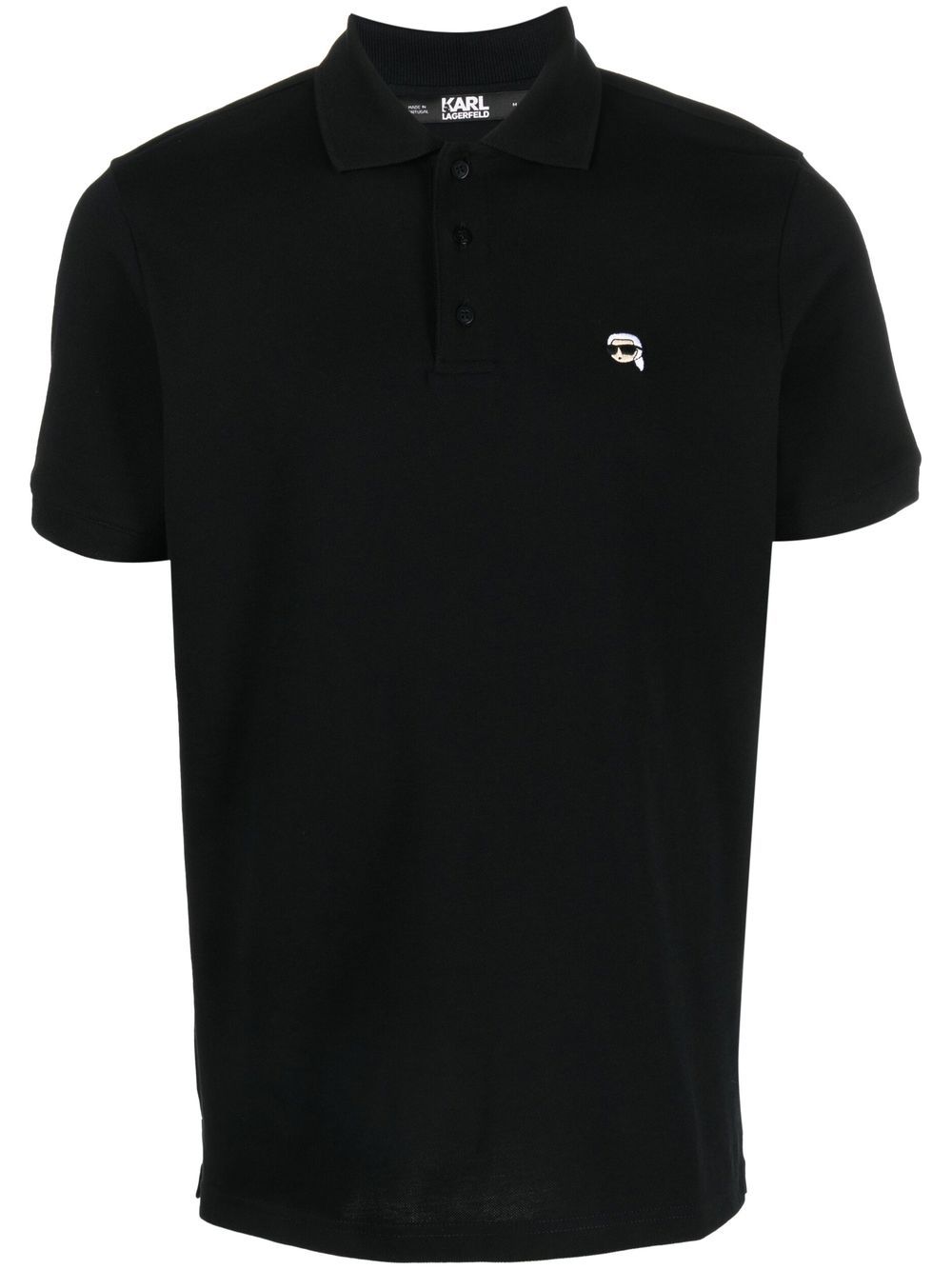 Karl Lagerfeld Ikon 棉polo衫 - 黑色