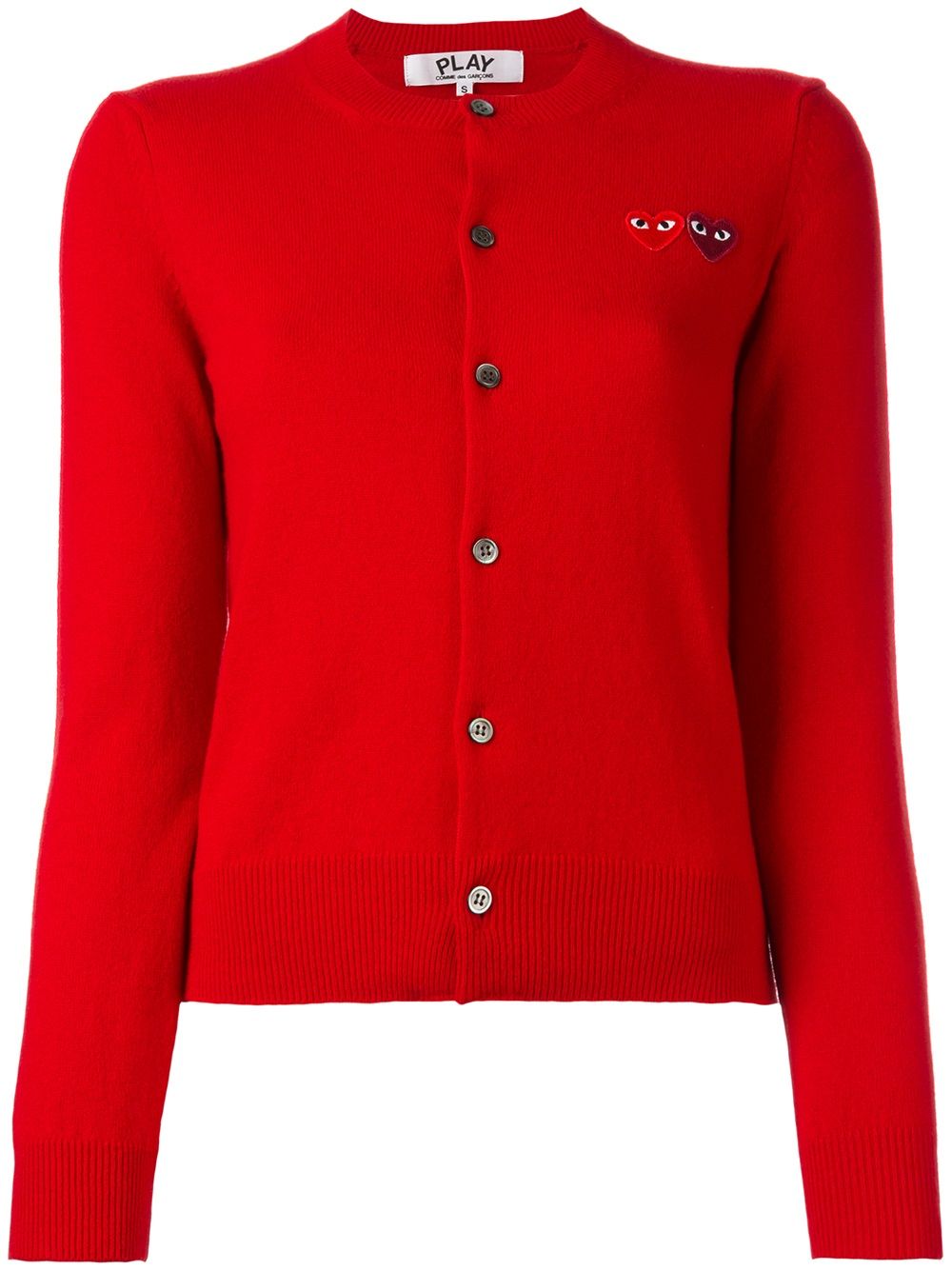 Comme Des Garçons Play logo印花开衫 - 红色