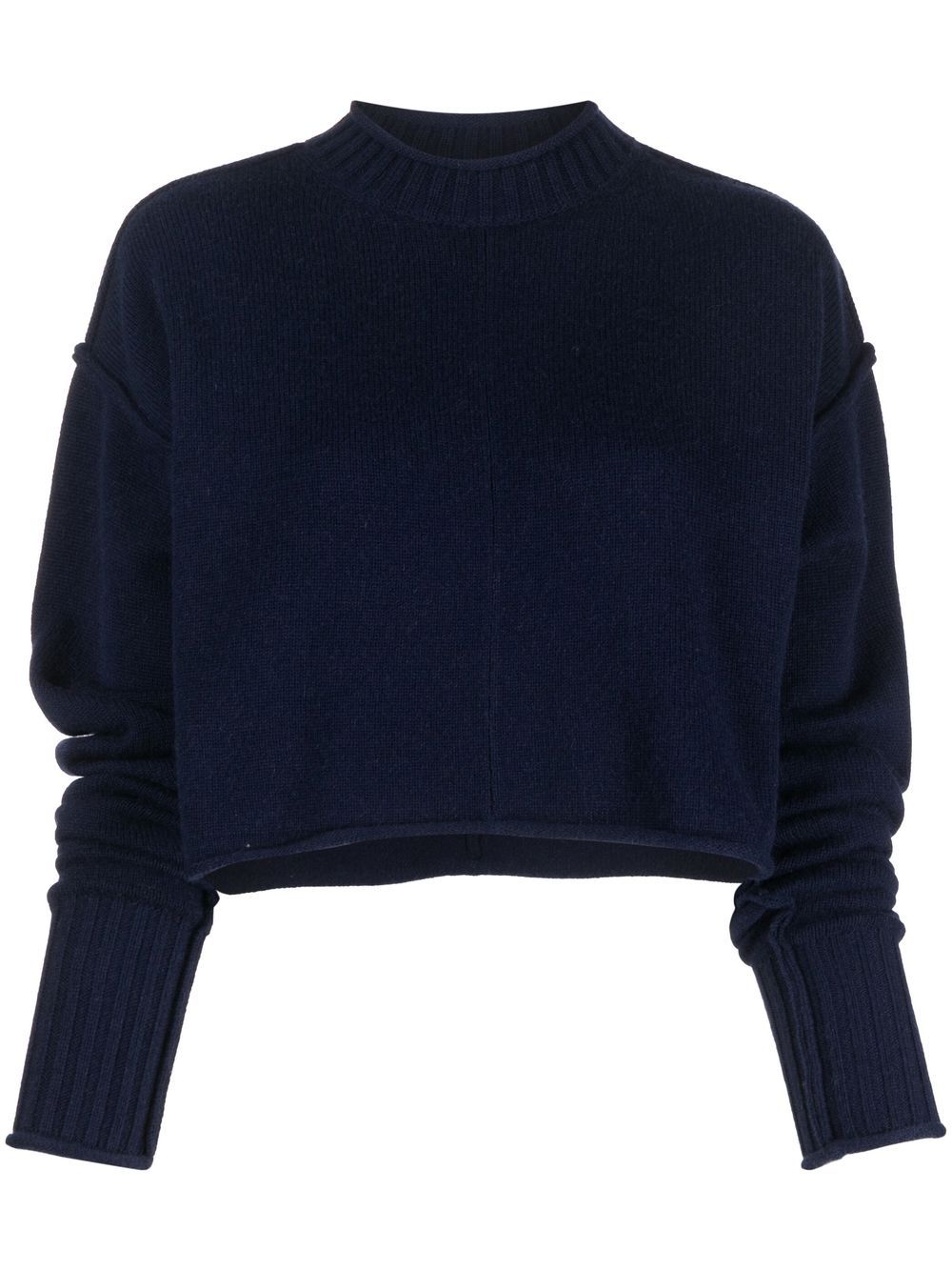 Sportmax 罗纹针织短款毛衣 - 蓝色
