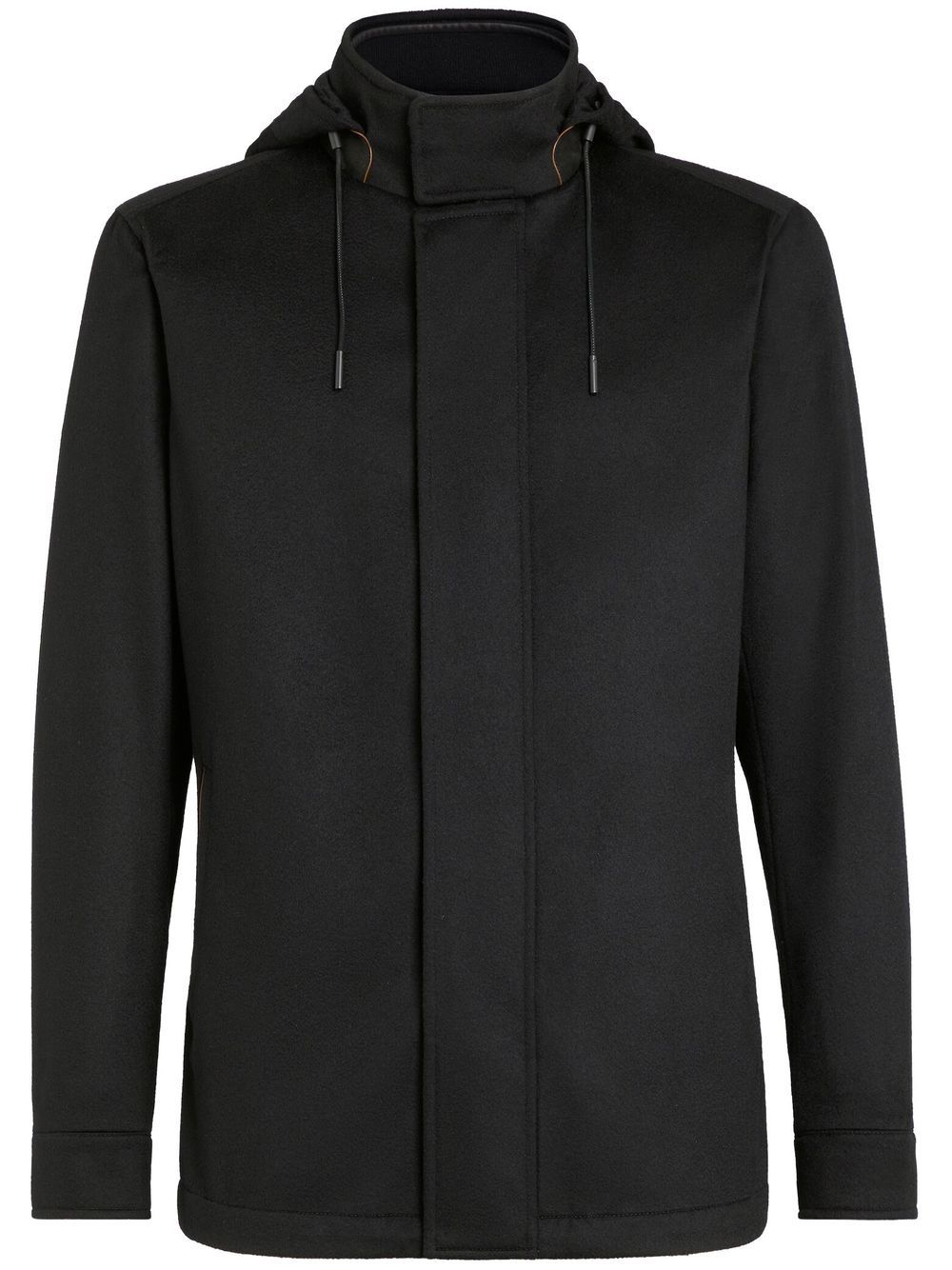 Zegna Elements Cima Oasi 羊绒夹克式衬衫 - 黑色
